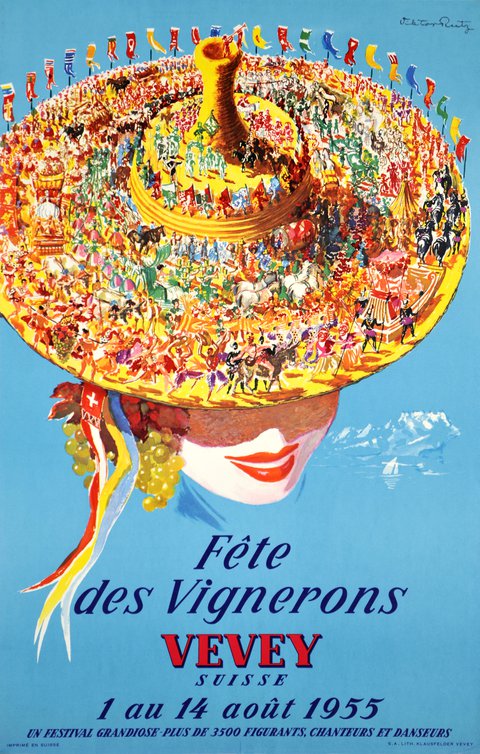 Fête des Vignerons, Vevey Suisse 1955