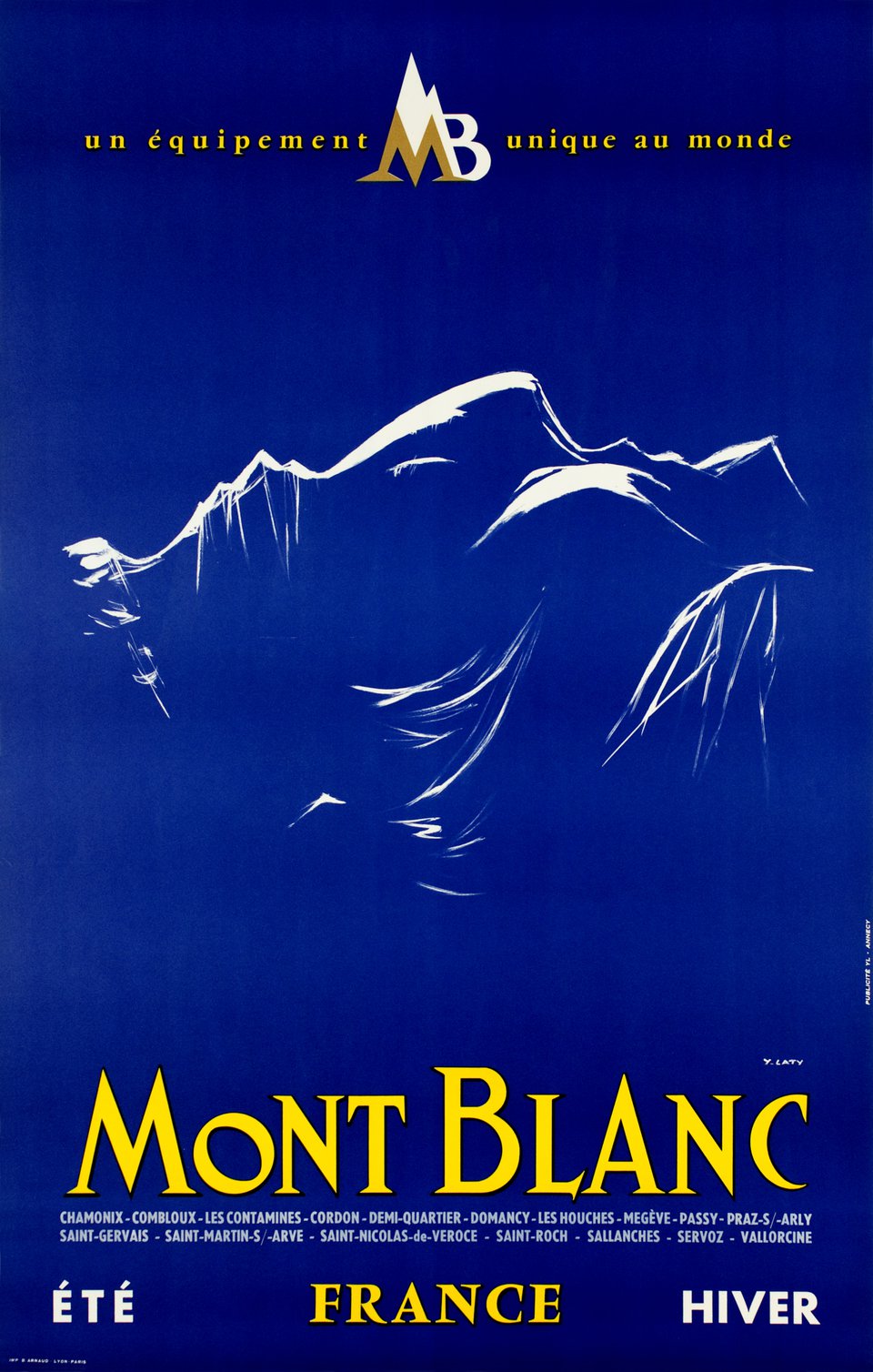 Vintage Poster Mont Blanc Ete Hiver Galerie 1 2 3