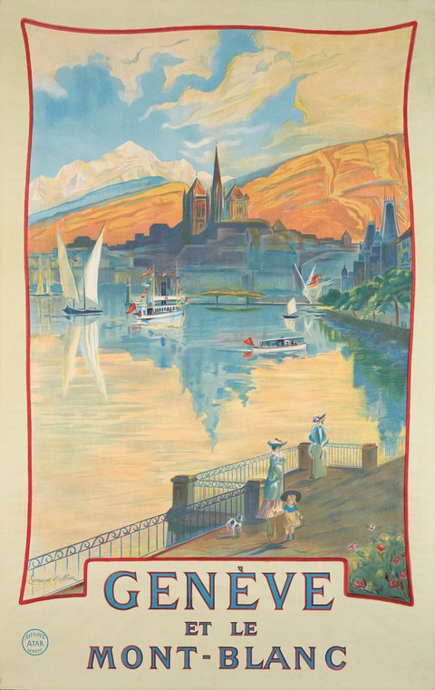 Genève et le Mont-Blanc