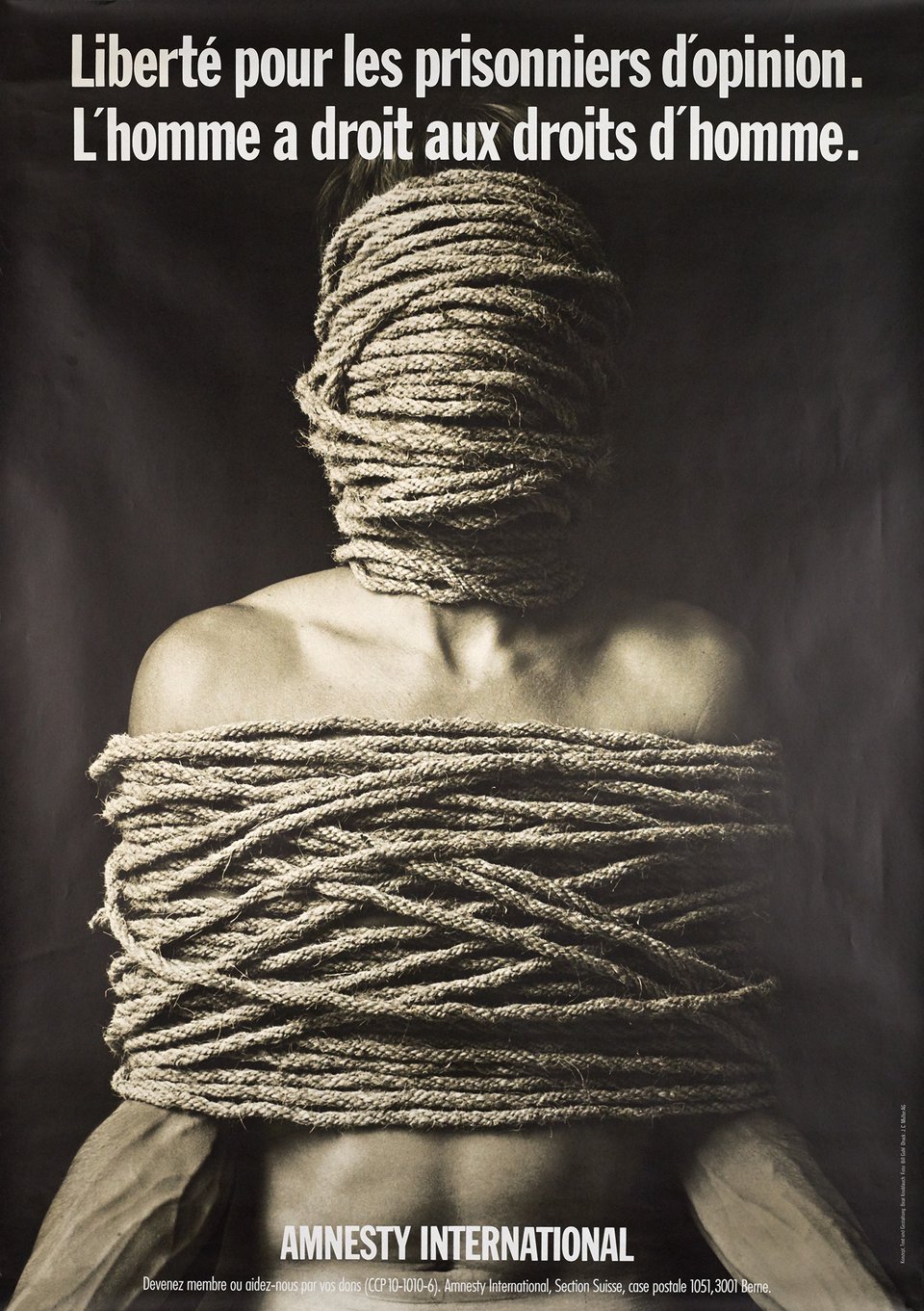 Vintage Poster Amnesty International Liberte Pour Les Prisonniers D Opinion L Homme A Droit Aux Droits D Homme Galerie 1 2 3