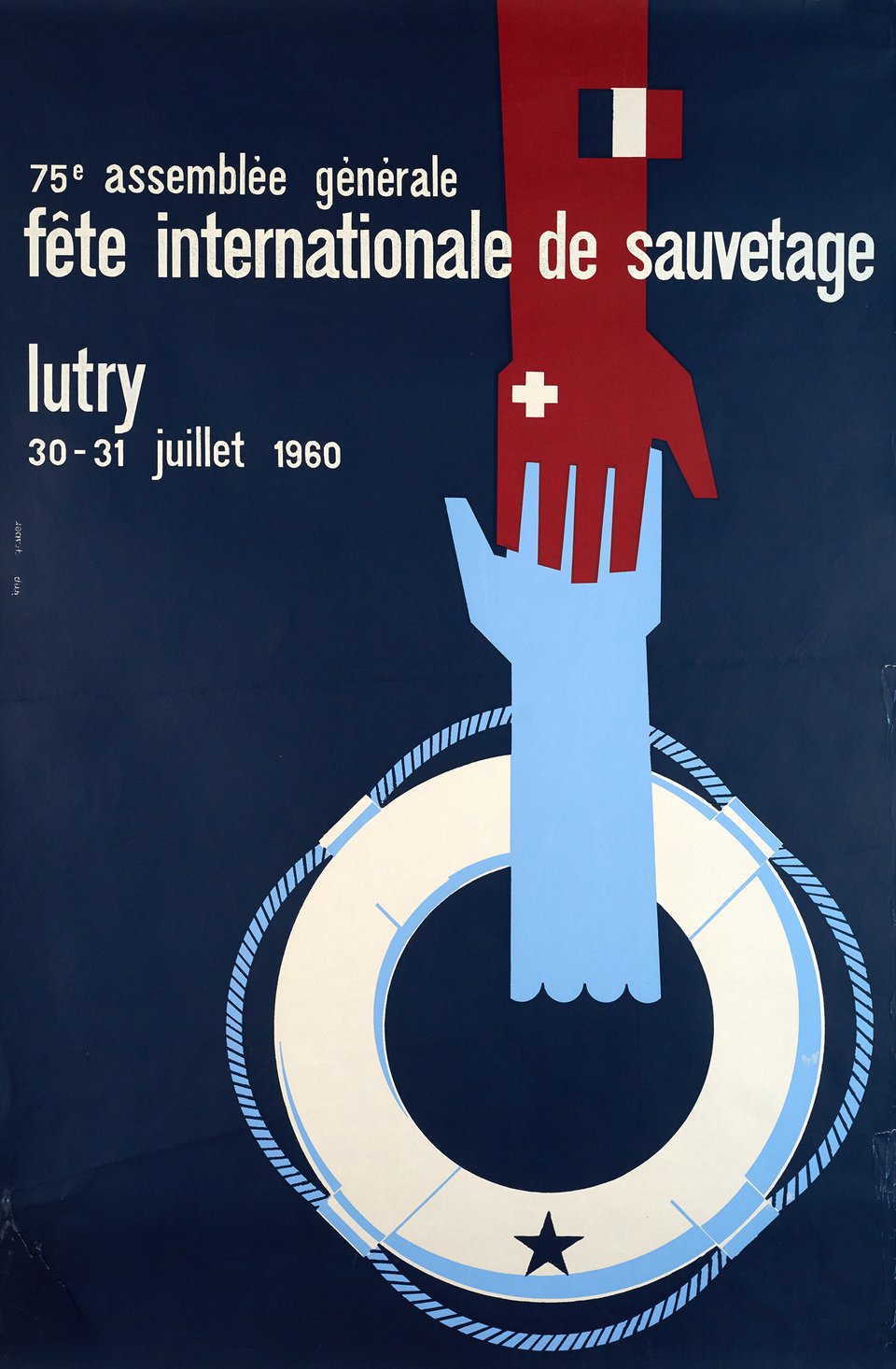 Vintage Poster 75e Assemblee Generale Fete Internationale De Sauvetage Lutry Galerie 1 2 3