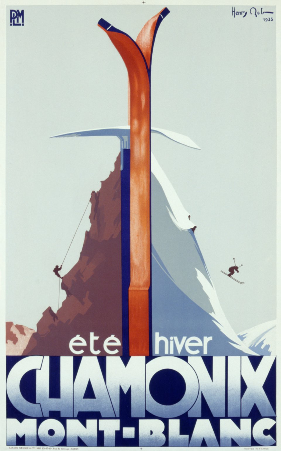 Vintage Poster Chamonix Mont Blanc Ete Hiver Galerie 1 2 3